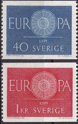 SCHWEDEN 1960 Mi-Nr. 463/64 ** MNH - CEPT