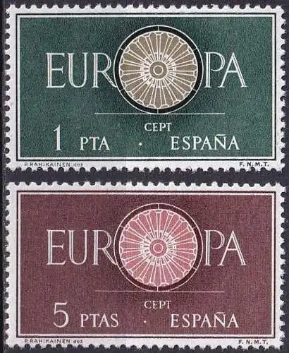 SPANIEN 1960 Mi-Nr. 1189/90 ** MNH - CEPT
