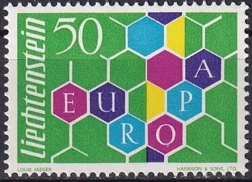 LIECHTENSTEIN 1960 Mi-Nr. 398 ** MNH - CEPT
