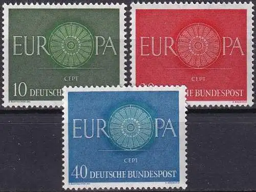 DEUTSCHLAND 1960 Mi-Nr. 337/39 ** MNH - CEPT