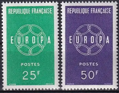 FRANKREICH 1959 Mi-Nr. 1262/63 ** MNH - CEPT