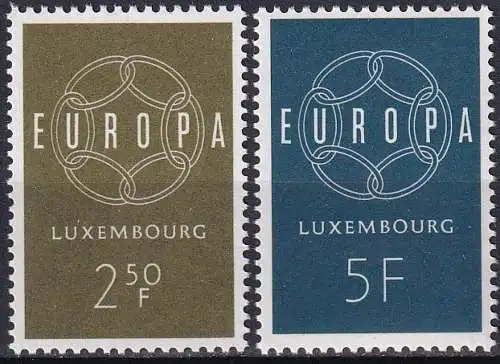 LUXEMBURG 1959 Mi-Nr. 609/10 ** MNH - CEPT