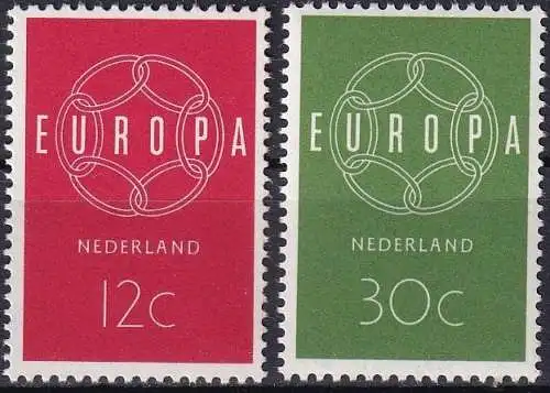 NIEDERLANDE 1959 Mi-Nr. 735/36 ** MNH - CEPT