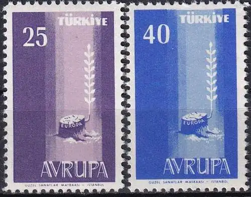 TÜRKEI 1958 Mi-Nr. 1610/11 ** MNH - CEPT