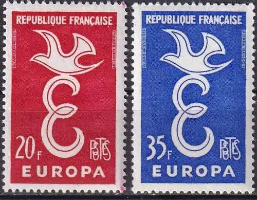 FRANKREICH 1958 Mi-Nr. 1210/11 ** MNH - CEPT