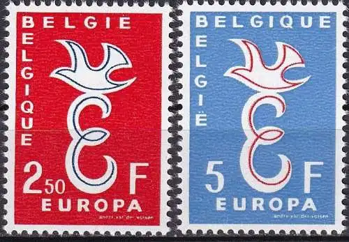 BELGIEN 1958 Mi-Nr. 1117/18 ** MNH - CEPT