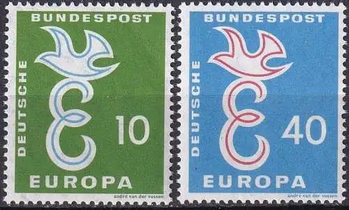 DEUTSCHLAND 1958 Mi-Nr. 295/96 ** MNH - CEPT