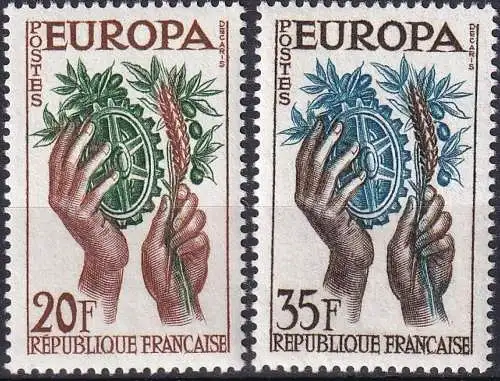 FRANKREICH 1957 Mi-Nr. 1157/58 ** MNH - CEPT