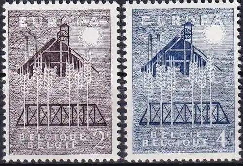 BELGIEN 1957 Mi-Nr. 1070/71 ** MNH - CEPT