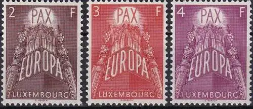 LUXEMBURG 1957 Mi-Nr. 572/74 ** MNH - CEPT