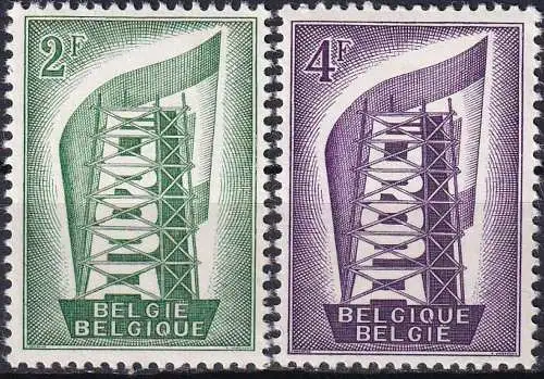 BELGIEN 1956 Mi-Nr. 1043/44 ** MNH - CEPT