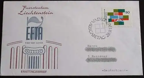 LIECHTENSTEIN 1967 Mi-Nr. 481 FDC