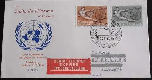 BELGIEN 1962 Mi-Nr. 1291/92 FDC