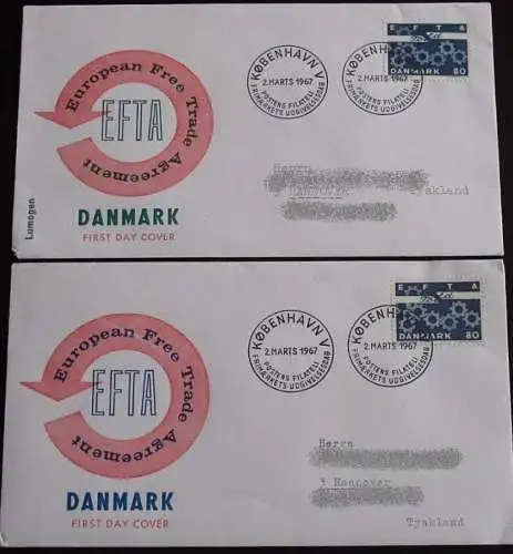DÄNEMARK 1967 Mi-Nr. 450 xy FDC