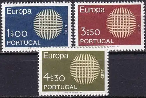 PORTUGAL 1970 Mi-Nr. 1092/94 ** MNH - CEPT