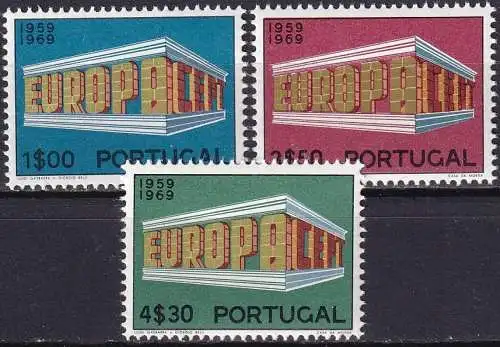 PORTUGAL 1969 Mi-Nr. 1070/72 ** MNH - CEPT