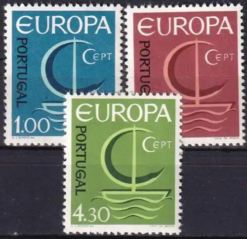 PORTUGAL 1966 Mi-Nr. 1012/14 ** MNH - CEPT