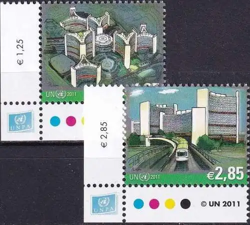 UNO WIEN 2011 Mi-Nr. 689/90 ** MNH