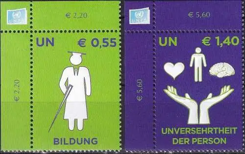 UNO WIEN 2008 Mi-Nr. 543/44 ** MNH