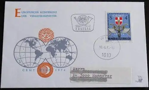 ÖSTERREICH 1974 Mi-Nr. 1457 FDC