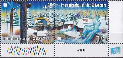 UNO WIEN 2003 Mi-Nr. 393/94 ** MNH