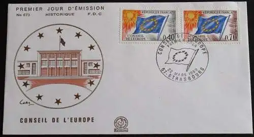 FRANKREICH EUROPARAT 1969 Mi-Nr. 13/14 FDC
