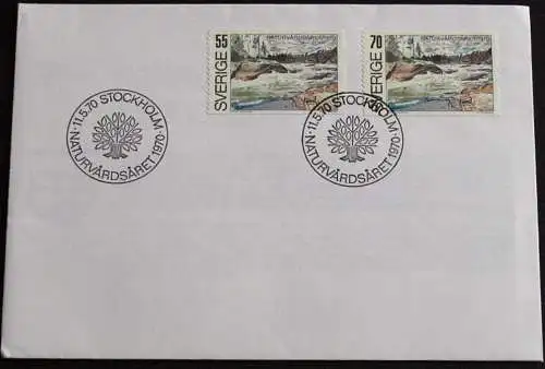 SCHWEDEN 1970 Mi-Nr. 674/75 FDC