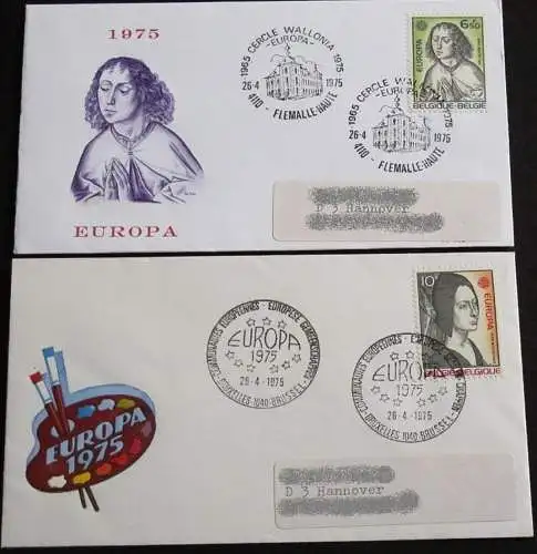 BELGIEN 1975 Mi-Nr. 1818/19 CEPT FDC