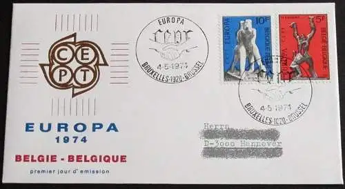 BELGIEN 1974 Mi-Nr. 1766/67 CEPT FDC