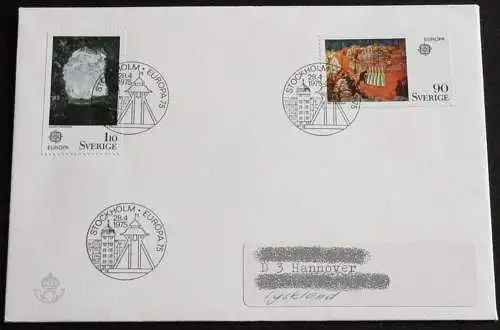 SCHWEDEN 1975 Mi-Nr. 899/00 CEPT FDC