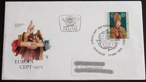 ÖSTERREICH 1975 Mi-Nr. 1487 CEPT FDC