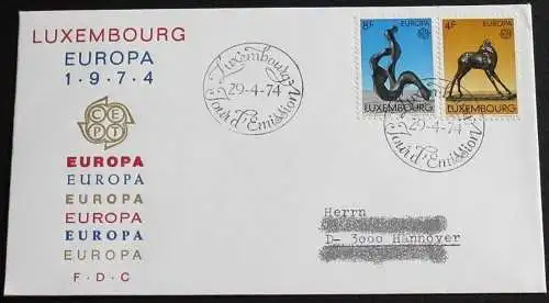 LUXEMBURG 1974 Mi-Nr. 882/83 CEPT FDC