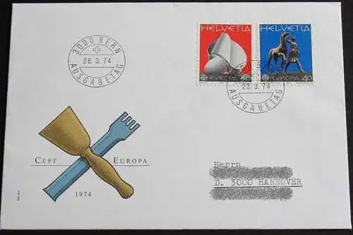 SCHWEIZ 1974 Mi-Nr. 1029/30 CEPT FDC
