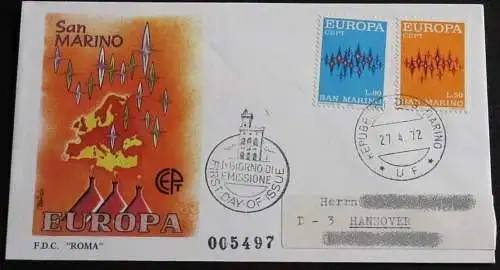 SAN MARINO 1972 Mi-Nr. 997/98 CEPT FDC