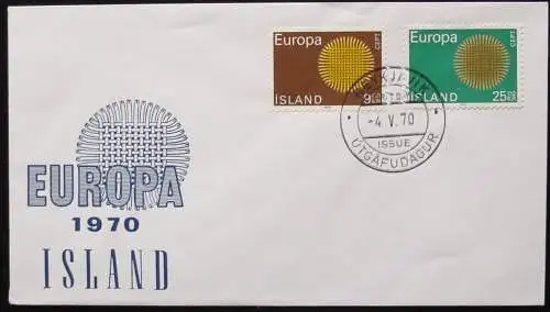 ISLAND 1970 Mi-Nr. 442/43 CEPT FDC