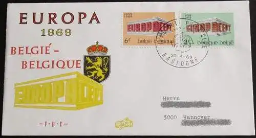 BELGIEN 1969 Mi-Nr. 1546/47 CEPT FDC