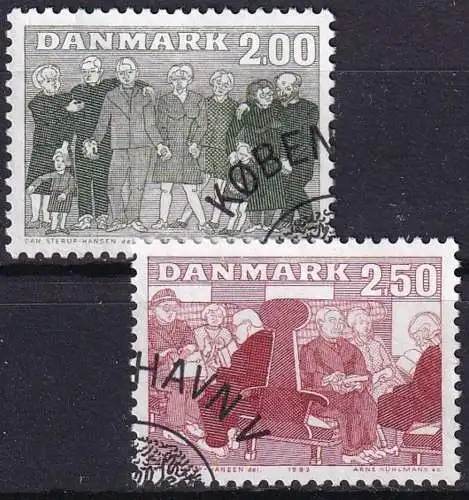 DÄNEMARK 1983 Mi-Nr. 788/89 o used - aus Abo