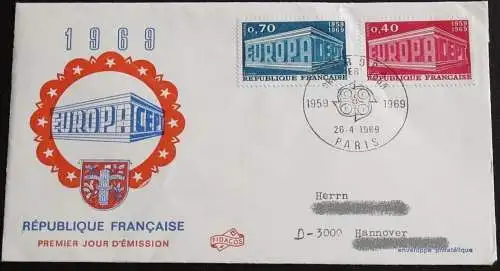 FRANKREICH 1969 Mi-Nr. 1665/66 CEPT FDC