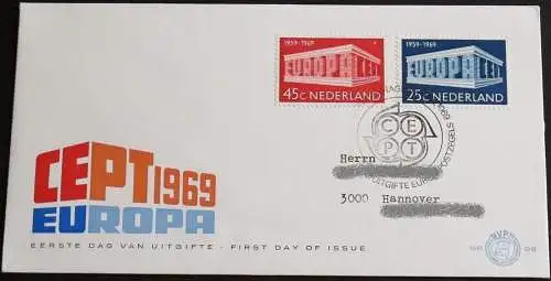 NIEDERLANDE 1969 Mi-Nr. 920/21 CEPT FDC