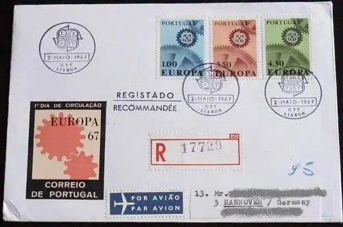 PORTUGAL 1967 Mi-Nr. 1026/28 CEPT FDC