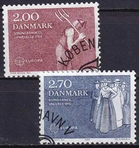 DÄNEMARK 1982 Mi-Nr. 749/50 o used - aus Abo