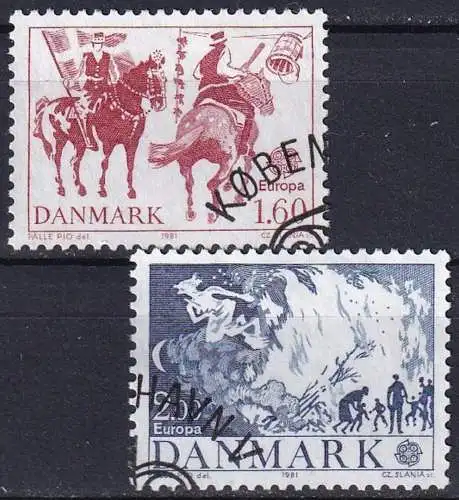 DÄNEMARK 1981 Mi-Nr. 730/31 o used - aus Abo