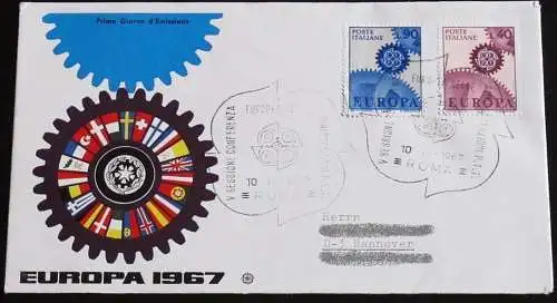 ITALIEN 1967 Mi-Nr. 1224/25 CEPT FDC