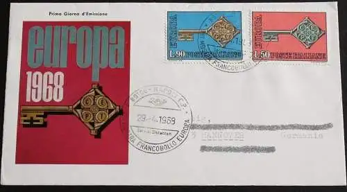 ITALIEN 1968 Mi-Nr. 1272/73 CEPT FDC