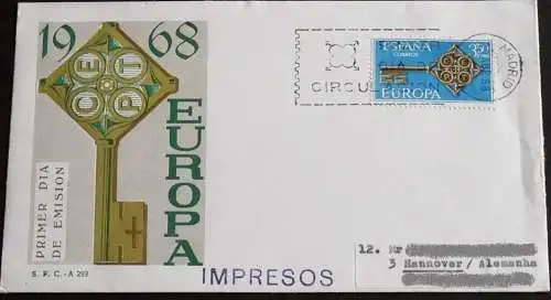 SPANIEN 1968 Mi-Nr. 1755 CEPT FDC