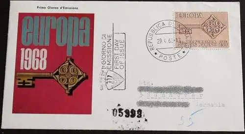 SAN MARINO 1968 Mi-Nr. 913 CEPT FDC
