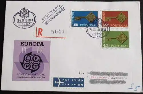 PORTUGAL 1968 Mi-Nr. 1051/53 CEPT FDC