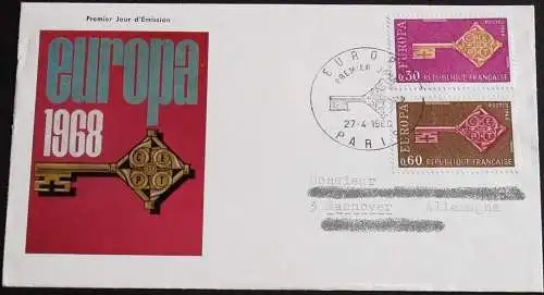 FRANKREICH 1968 Mi-Nr. 1621/22 CEPT FDC