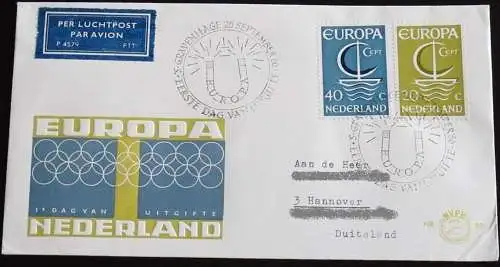 NIEDERLANDE 1966 Mi-Nr. 864/65 CEPT FDC