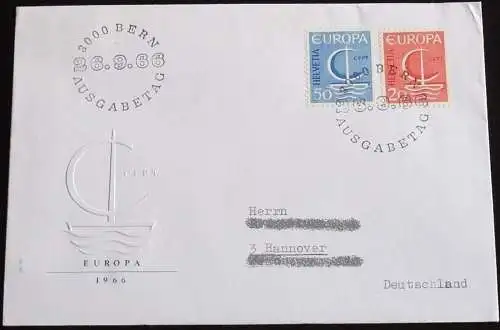 SCHWEIZ 1966 Mi-Nr. 843/44 CEPT FDC